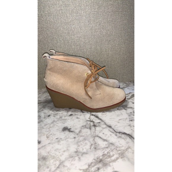 Sperry Top Sider Women's Harlow Sand Suede Wedge Ankle Boots Bootie SIZE 7M - Picture 5 of 12